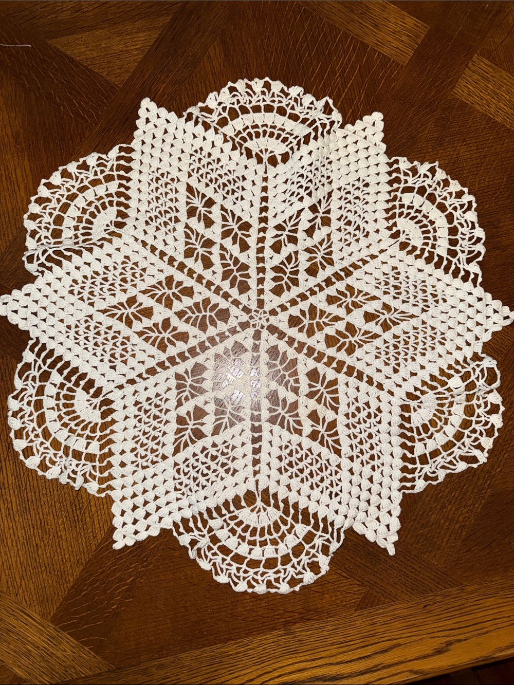 Antique table doily